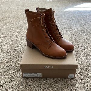 Madewell Patti Lace-Up Leather Boot - brand new in box